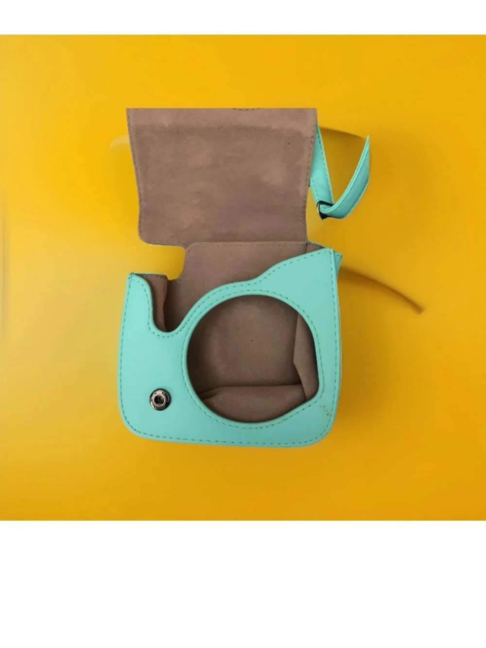 For Fujifilm Instax Mini 12 Case Light Blue/Green Leather Cover